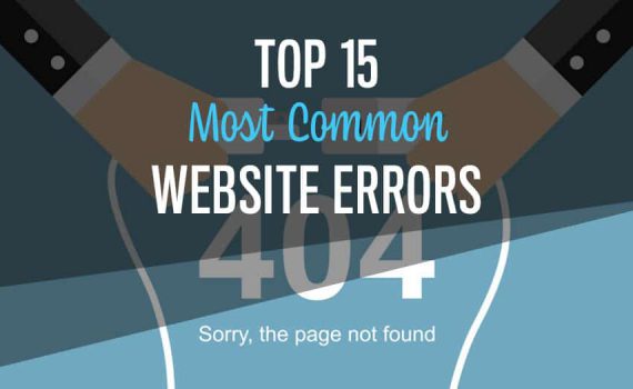 Illustration showing common website errors like broken links, slow speed, and mobile issues