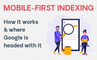 Illustration of Mobile-First Indexing process showing mobile-friendly website optimization steps