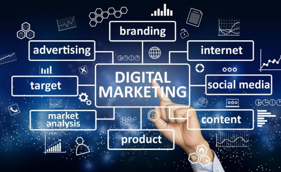 Illustration of a webmaster applying online marketing tips to boost website traffic