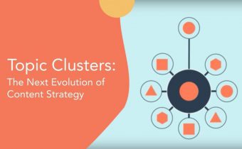 Diagram of a content cluster showing pillar page and related articles connected for SEO
